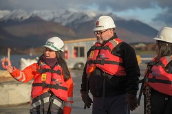 En la Región de Magallanes y la Antártica Chilena: subsecretario Herrera inspeccionó obras del camino más austral del mundo y sostuvo reuniones con actores locales.