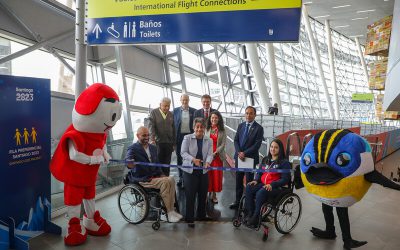 Juegos Parapanamericanos: Inauguran rampa de accesibilidad universal para recibir a deportistas en el Aeropuerto de Santiago.