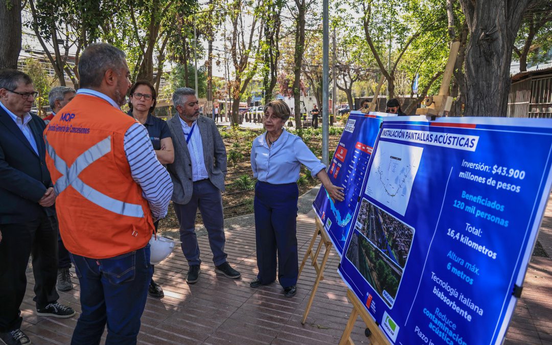 MOP completa instalación de más de 10 km de pantallas acústicas para mitigar ruido en autopista Vespucio Sur