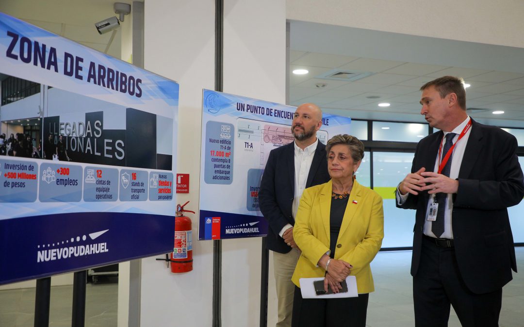 MOP Y AEROPUERTO DE SANTIAGO INAUGURAN NUEVA ZONA DE ARRIBOS NACIONALES, PRIMERA OBRA DE LA REMODELACIÓN Y AMPLIACIÓN DEL TERMINAL 1.