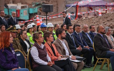 Presidente Boric encabeza ceremonia de primera piedra del futuro edificio de la Jefatura Nacional de Inteligencia Policial de la PDI.