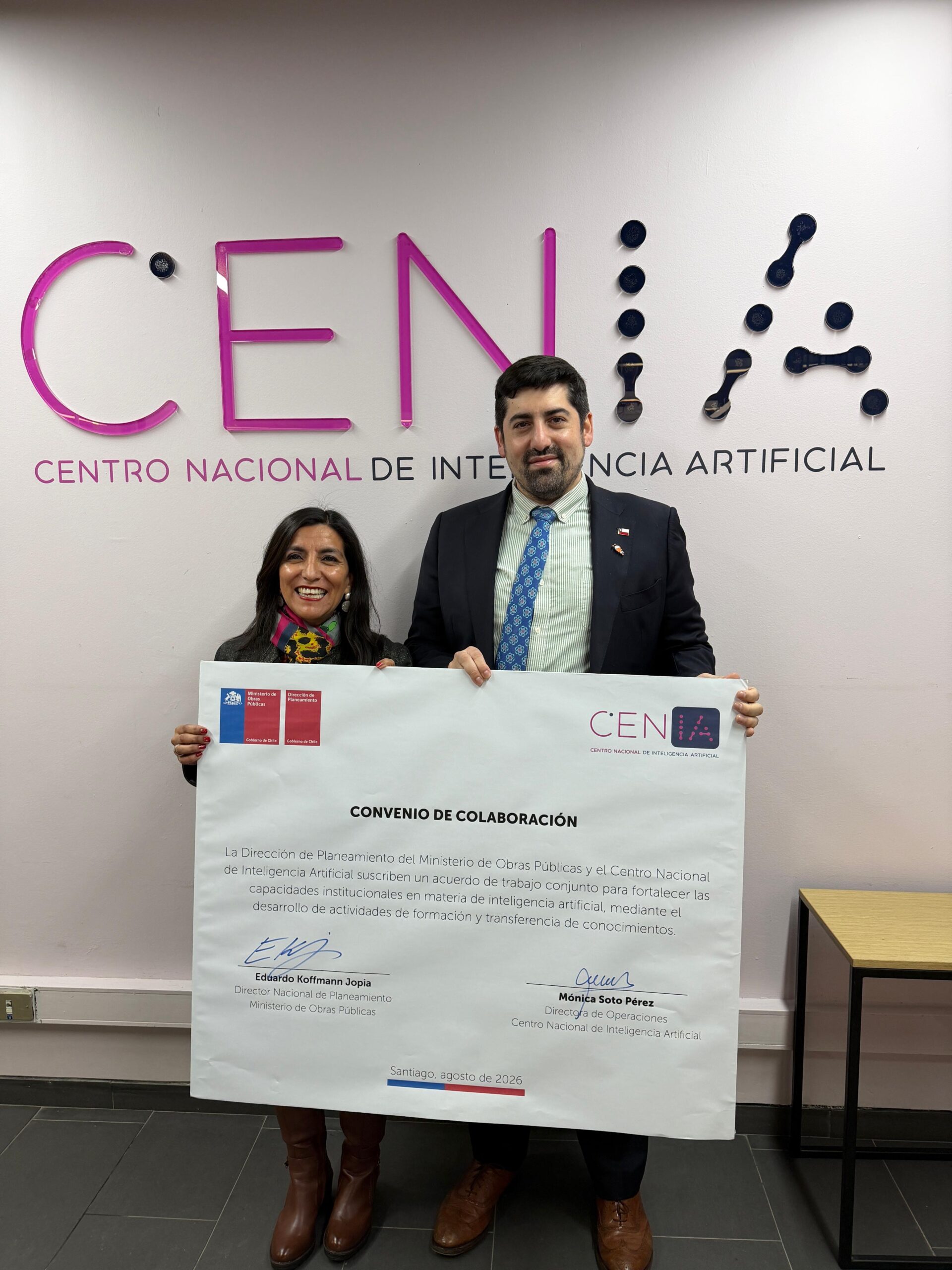 Dirección de Planeamiento y CENIA firman convenio para impulsar el uso de Inteligencia Artificial en la gestión pública